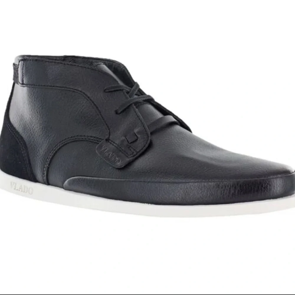 Vlado Black Leather Chukka Boots for Men